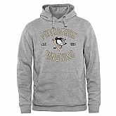 Men's Pittsburgh Penguins Heritage Pullover Hoodie - Ash,baseball caps,new era cap wholesale,wholesale hats